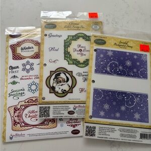 Spellbinders - Just Rite Christmas Stamp Set LOT